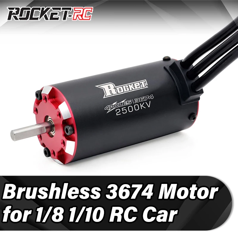 Rocket Supersonic 3674 Brushless Motor Waterproof Motors 2500KV 2150KV for 1/8 1/10 RC Car Monster Truck Wltoys Traxxas Hsp HPI
Rocket Supersonic 3674 Brushless Motor Waterproof Motors 2500KV 2150KV for 1/8 1/10 RC Car Monster Truck Wltoys Traxxas Hsp HPI