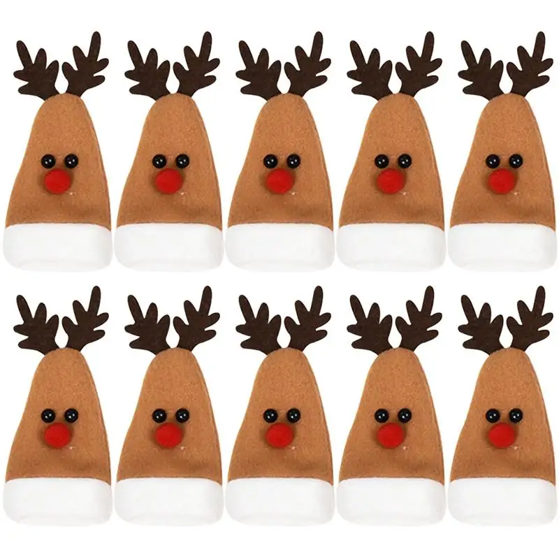 10pcs Christmas Elk Wine Bottle Caps Cutter and Fork Pouches Christmas Party Supplies
10pcs Christmas Elk Wine Bottle Caps Cutter and Fork Pouches Christmas Party Supplies