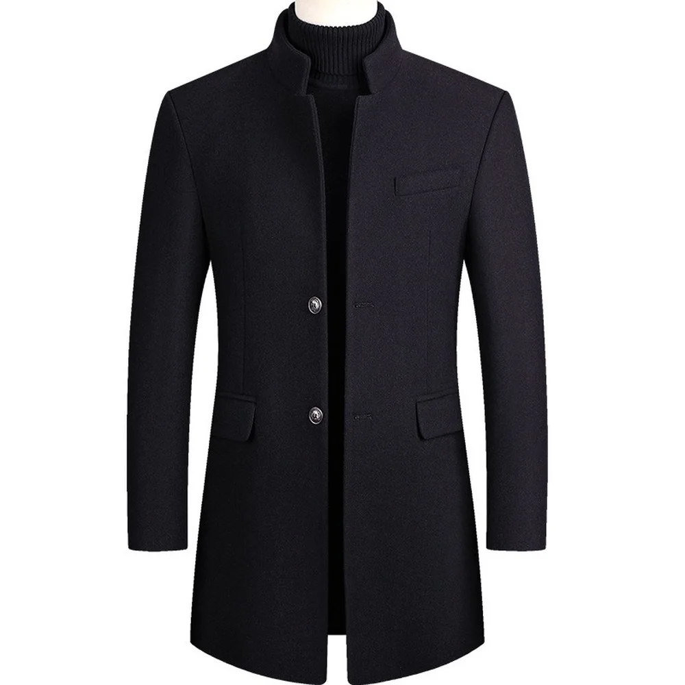 New Winter Fashion Men Slim Fit Long Sleeve Cardigans Blends Coat Jacket Suit Solid Mens Long Woolen Coats
New Winter Fashion Men Slim Fit Long Sleeve Cardigans Blends Coat Jacket Suit Solid Mens Long Woolen Coats