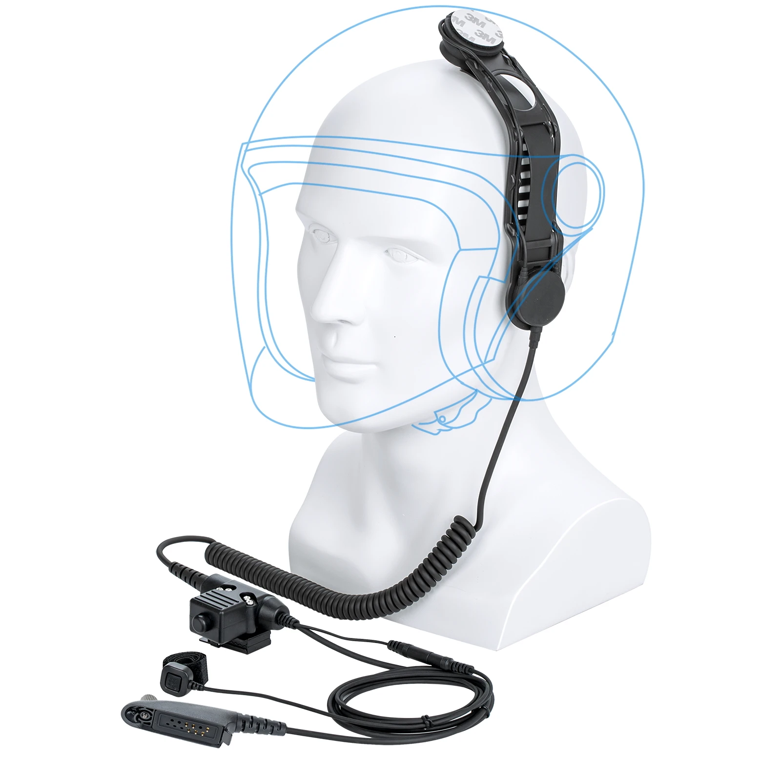 Motorcycle Bike Fighting Helmet Bone Conduction walkie talkie Headset with Finger Microphone and U94 PTT for GP320 GP328 GP338 
Motorcycle Bike Fighting Helmet Bone Conduction walkie talkie Headset with Finger Microphone and U94 PTT for GP320 GP328 GP338