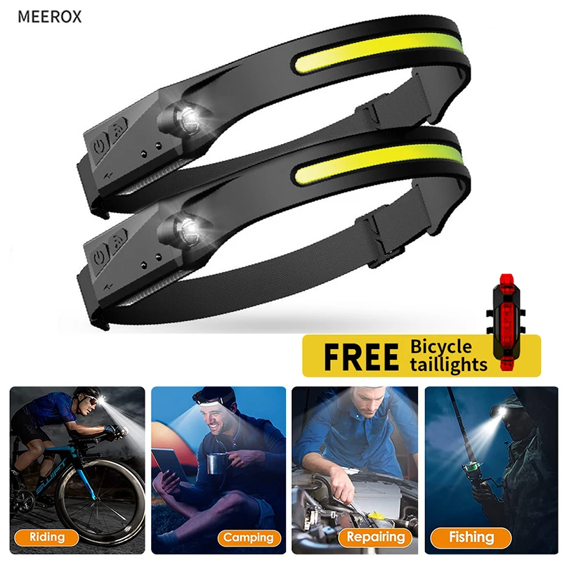 COB LED Headlamp with Built-in Battery Flashlight USB Rechargeable Headlights 5 Lighting Modes camping Fishing Work Light
COB LED Headlamp with Built-in Battery Flashlight USB Rechargeable Headlights 5 Lighting Modes camping Fishing Work Light