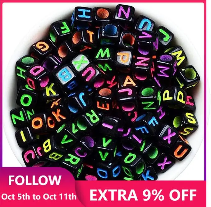 Wholesale 50Pcs Acrylic Single Alphabet Black Cube Spacer Letter Digital Beads For Jewelry Making Diy Handmade Bracelet 6*6mm
Wholesale 50Pcs Acrylic Single Alphabet Black Cube Spacer Letter Digital Beads For Jewelry Making Diy Handmade Bracelet 6*6mm