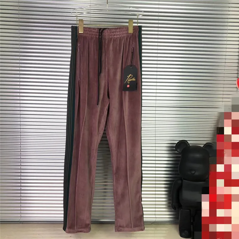 Autumn and Winter AWGE Needles Pants Velvet Embroidery Sweatpants 1:1 Top Quality Ribbon Butterfly Striped Pants
Autumn and Winter AWGE Needles Pants Velvet Embroidery Sweatpants 1:1 Top Quality Ribbon Butterfly Striped Pants