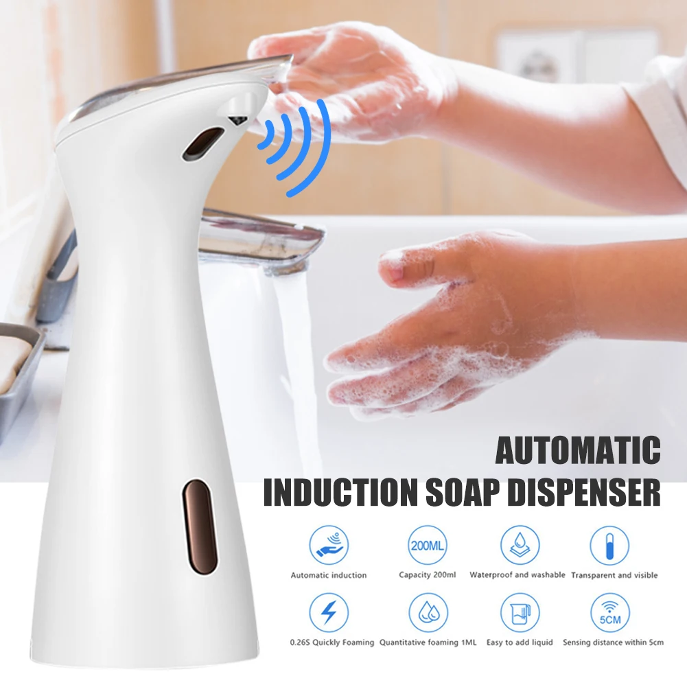 200ml Liquid Soap Dispenser Automatic Hand Wash Dispenser Battery Operated Touchless Intelligent Induction for Kitchen Bathroom
200ml Liquid Soap Dispenser Automatic Hand Wash Dispenser Battery Operated Touchless Intelligent Induction for Kitchen Bathroom