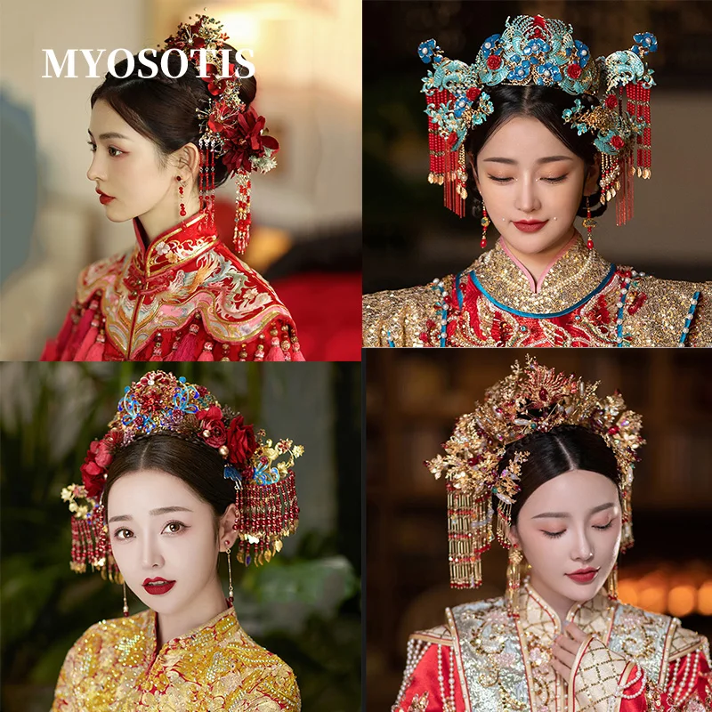 Классическая китайская свадьба Феникс Королева Корона корона для невесты синяя красная сценическая обувь ювелирные изделия бриллианты Св... 
Классическая китайская свадьба Феникс Королева Корона корона для невесты синяя красная сценическая обувь ювелирные изделия бриллианты Св...