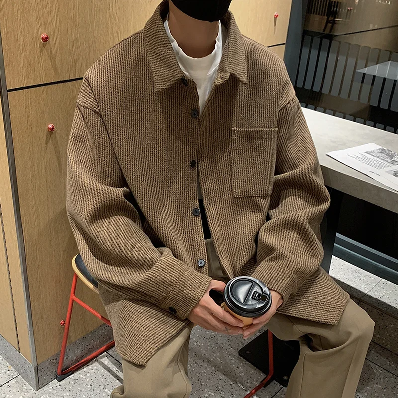 Autumn Woolen Jacket Men Fashion Oversized Vintage Woolen Coat Men Streetwear Korean Loose Short Woolen Coat Mens Plus Size 5XL
Autumn Woolen Jacket Men Fashion Oversized Vintage Woolen Coat Men Streetwear Korean Loose Short Woolen Coat Mens Plus Size 5XL
