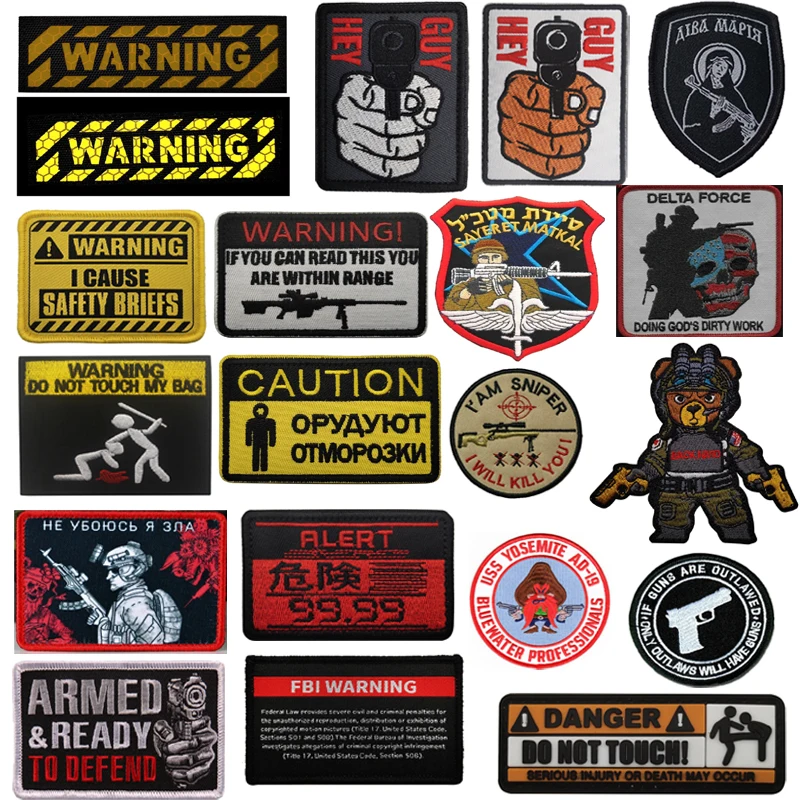 Reflective HOOK Embroidered Patch WARNING Badges Insignia Military Tactical Clothes Patches for Backpacks Decorative Accessories
Reflective HOOK Embroidered Patch WARNING Badges Insignia Military Tactical Clothes Patches for Backpacks Decorative Accessories
