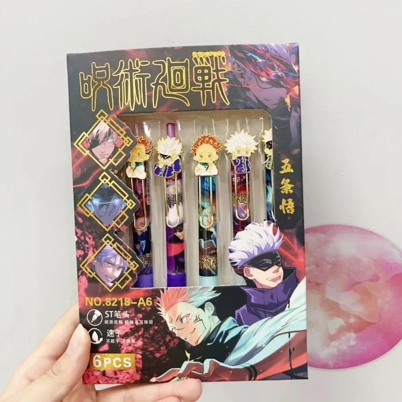 6 шт. гелевые ручки Jujutsu Kaisen черные 0,5 мм
6 шт. гелевые ручки Jujutsu Kaisen черные 0,5 мм