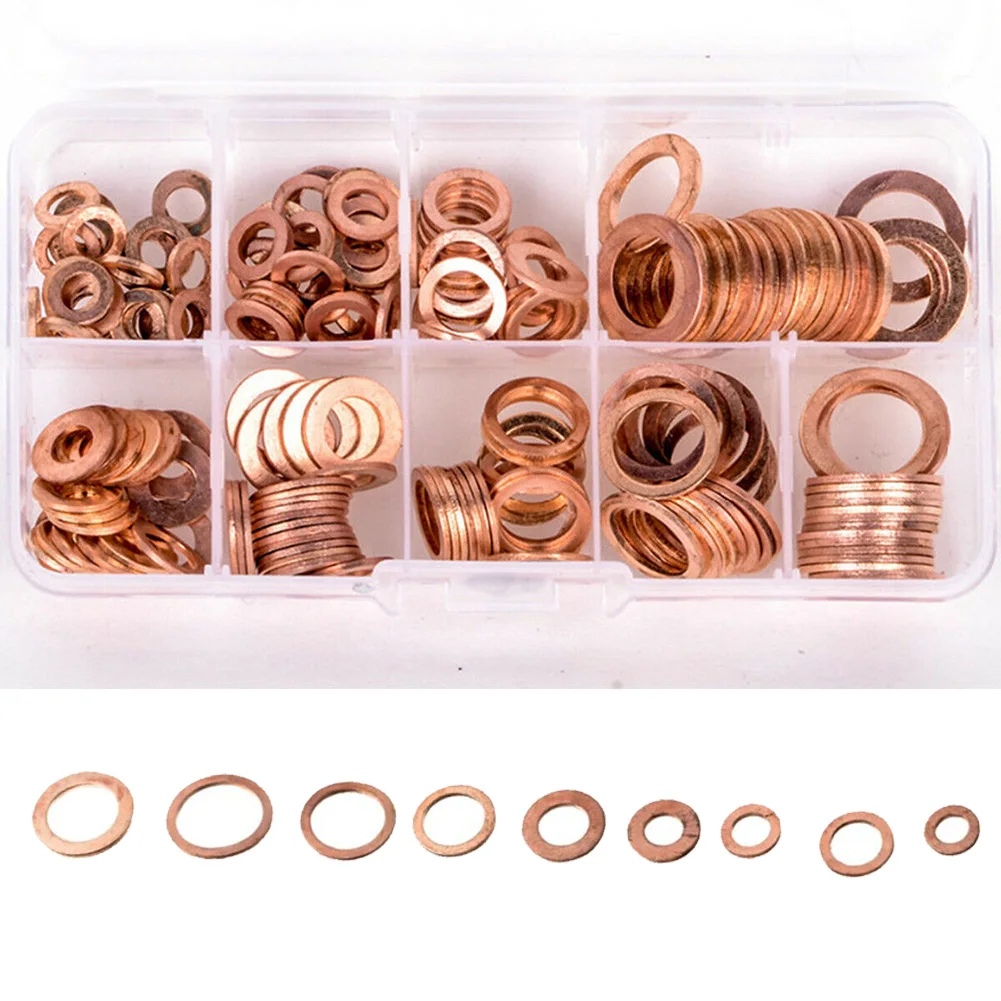 200PCS Fit For All Types Of Engines M5-M14 Copper Washers Top Quality Copper Material Melting Point Up To 1083 Degree Centigrade
200PCS Fit For All Types Of Engines M5-M14 Copper Washers Top Quality Copper Material Melting Point Up To 1083 Degree Centigrade
