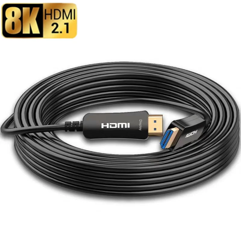 

HDMI 2.1-compatible Optical Cable 8K@60Hz 4K@120Hz Fiber Optic Cable 48Gbps HDR HDCP 50m 70m 100m for HD TV Box Projector Ps3/4