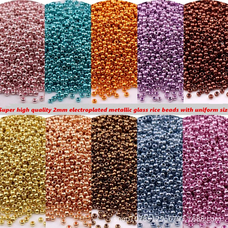 2mm super excellent electroplated rice beads even 11/0 metallic glass beads DIY handmade beads
2mm super excellent electroplated rice beads even 11/0 metallic glass beads DIY handmade beads