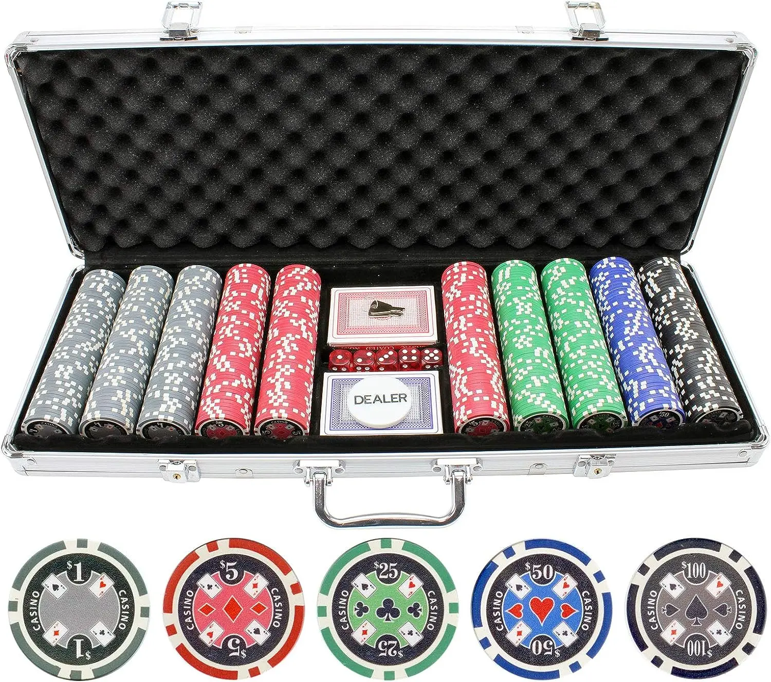 500pc 11.5g Casino Chips Set 
500pc 11.5g Casino Chips Set