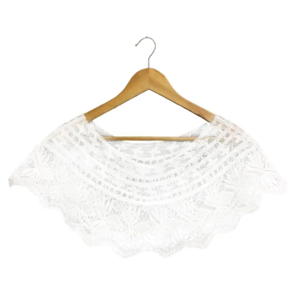 Women Summer Waistcoat Thin Knitted Lace Shawl Wedding Stole Wrap Scarves Cape Coat
Women Summer Waistcoat Thin Knitted Lace Shawl Wedding Stole Wrap Scarves Cape Coat