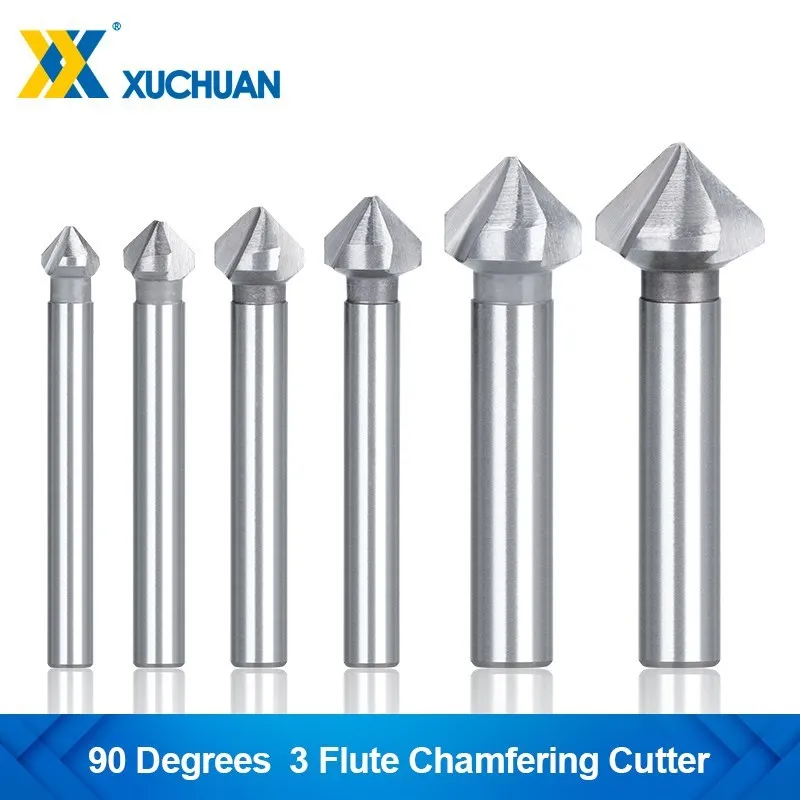 90 Degrees Chamfering Cutter 4.5-50mm Countersink Drill Bit 3 Flute High Speed Steel Wood Metal Hole Drilling Tool 
90 Degrees Chamfering Cutter 4.5-50mm Countersink Drill Bit 3 Flute High Speed Steel Wood Metal Hole Drilling Tool