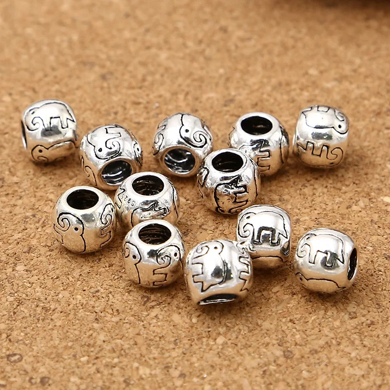 S925 Sterling Jewelry Thai Silver DIY Bracelet Accessories 10mm Large Hole Elephant Silver Loose Separate Beads
S925 Sterling Jewelry Thai Silver DIY Bracelet Accessories 10mm Large Hole Elephant Silver Loose Separate Beads