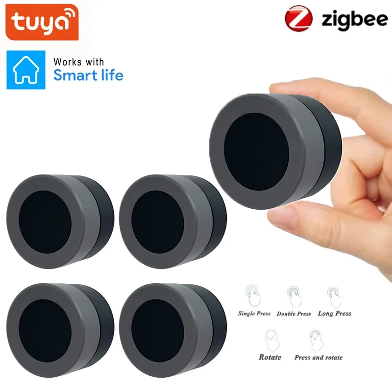 Tuya ZigBee Smart Knob Wireless Scene Switch Button Controller Smart Life APP Control Smart Home For Alexa Google Home Gateway
Tuya ZigBee Smart Knob Wireless Scene Switch Button Controller Smart Life APP Control Smart Home For Alexa Google Home Gateway