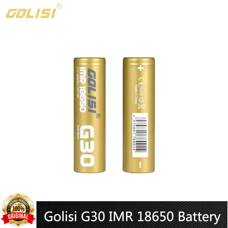 

Оригинальный аккумулятор Golisi G30 IMR 18650, емкость 3000 мАч, ток 20 А, мощность 60-74 Вт, длительный срок службы, высокая производительность, аккумулятор для игрушек