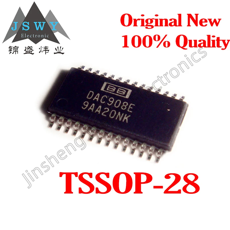 DAC900E DAC908 DAC908E 8-bit Digital to Analog Converter (DAC) Package TSSOP-28 100% new and original 10PCS free shipping stock
DAC900E DAC908 DAC908E 8-bit Digital to Analog Converter (DAC) Package TSSOP-28 100% new and original 10PCS free shipping stock