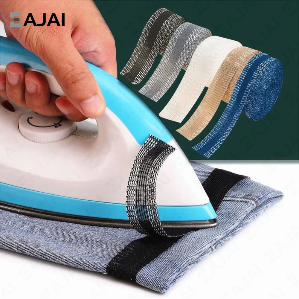 

1-8M Self-Adhesive Pants Hem Paste Tape Trouser Edge Paste Iron-on Pant Shorten Repair Jean Hemming Tape For DIY Sewing Fabric