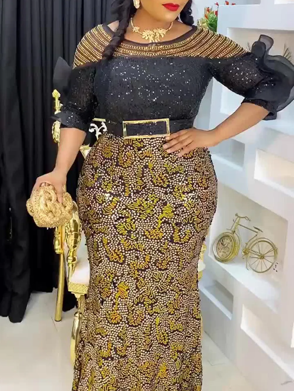 Evening Dresses Long Luxury Sequin Gown 2022 New African Wedding Party Bodycon Mermaid Dress Ankara Ladies Clothing
Evening Dresses Long Luxury Sequin Gown 2022 New African Wedding Party Bodycon Mermaid Dress Ankara Ladies Clothing