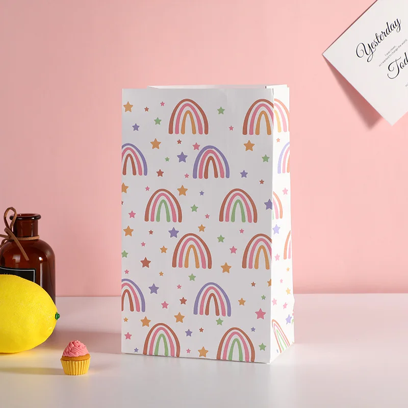 12pcs Bohemian Rainbow Gift Bag With Stickers Kraft Paper Cookie Candy Packaging Bag Birthday Party Decorations
12pcs Bohemian Rainbow Gift Bag With Stickers Kraft Paper Cookie Candy Packaging Bag Birthday Party Decorations
