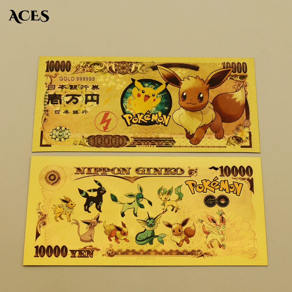 Classic Anime Poke Gold Banknotes 10000 Yen Fake Money Gold Foil Collection Card Home Decor Cute Souvenir Childhood Gift
Classic Anime Poke Gold Banknotes 10000 Yen Fake Money Gold Foil Collection Card Home Decor Cute Souvenir Childhood Gift