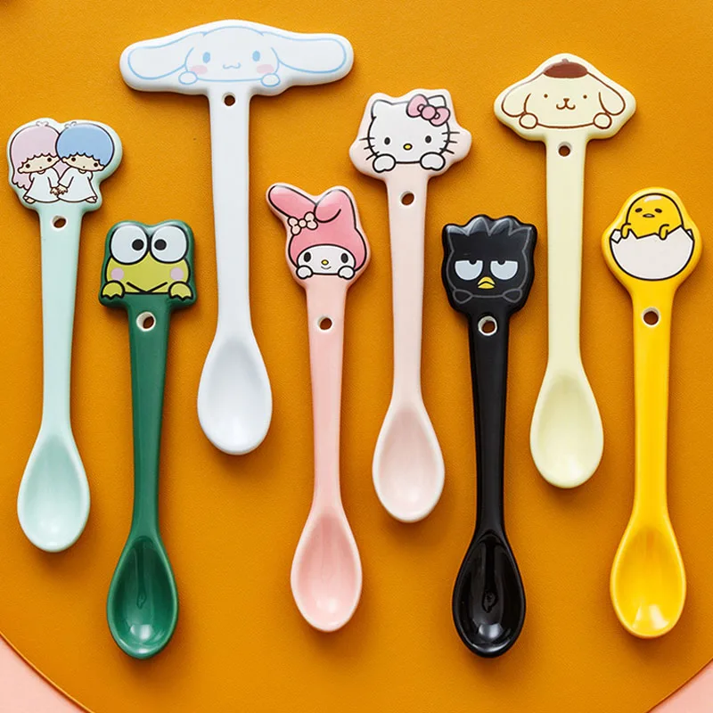 Kawaii 5Inch Sanrioed Hellokittys Cinnamoroll My Melody Kuromi Cartoon Ceramic Coffee Stirring Spoon Cute Creative Festival Gift 
Kawaii 5Inch Sanrioed Hellokittys Cinnamoroll My Melody Kuromi Cartoon Ceramic Coffee Stirring Spoon Cute Creative Festival Gift