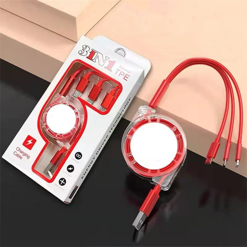 3 в 1, USB-кабель для быстрой зарядки смартфонов 
3 в 1, USB-кабель для быстрой зарядки смартфонов