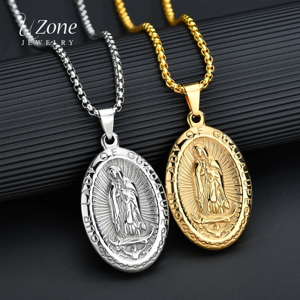 Подвеска для женщин Uzone религиозная девственница Mary, ожерелье Амулет из нержавеющей стали, христианские ювелирные изделия, молитвенные оже... 
Подвеска для женщин Uzone религиозная девственница Mary, ожерелье Амулет из нержавеющей стали, христианские ювелирные изделия, молитвенные оже...