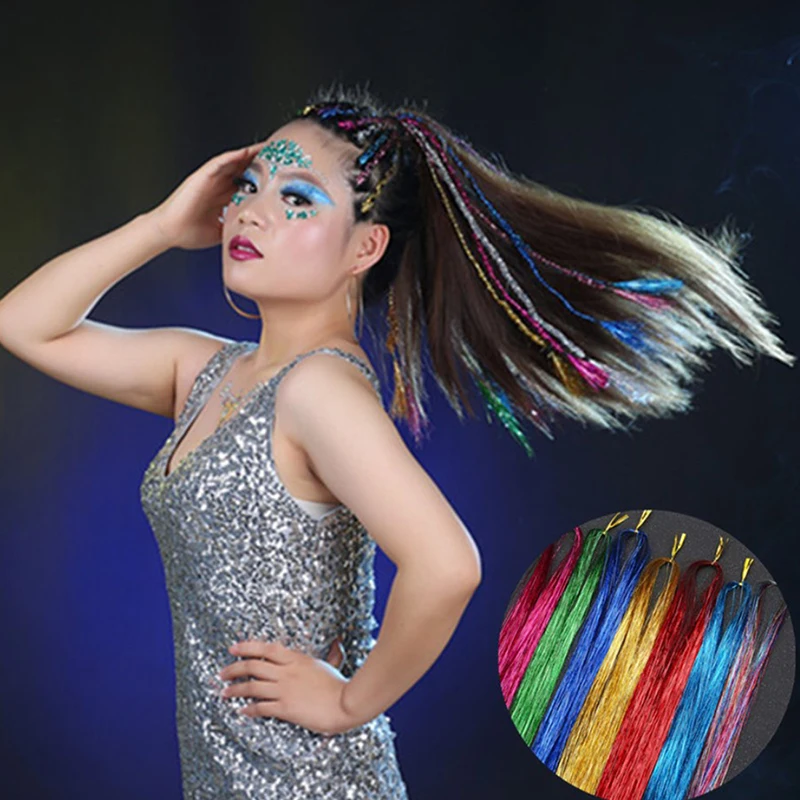1 Bags Sparkle Glitter Rainbow Silk Hair Extensions False Hair Strands Party Accessories For Girls Braiding Headdres
1 Bags Sparkle Glitter Rainbow Silk Hair Extensions False Hair Strands Party Accessories For Girls Braiding Headdres