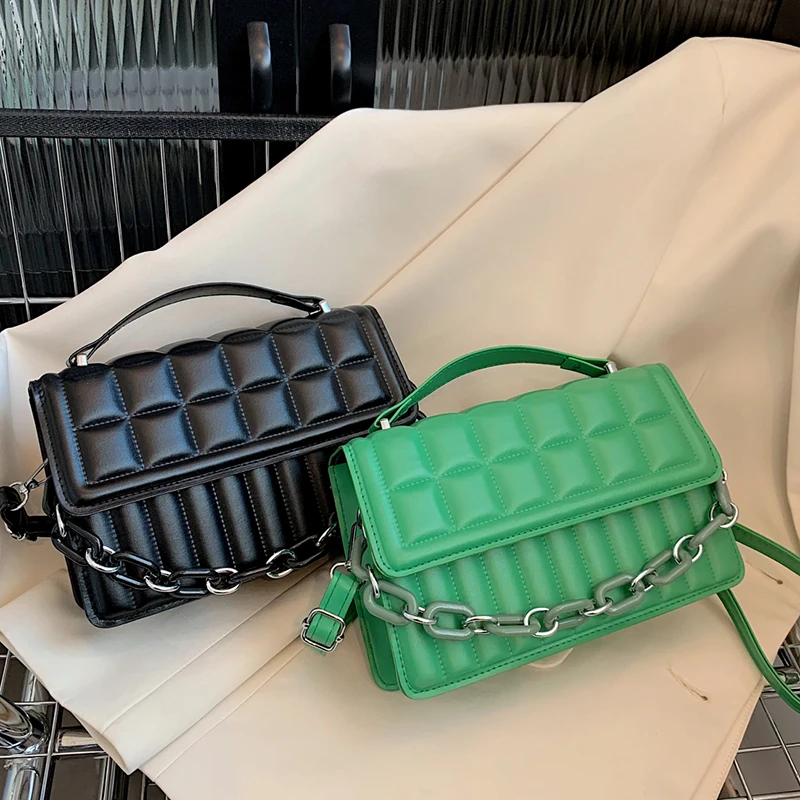 Fashion Small Shoulder Bag Plaid Chain Crossbody Bags For Women Pu Leather Casual Flap Quilted Handbags Lady Messenger Bags
Fashion Small Shoulder Bag Plaid Chain Crossbody Bags For Women Pu Leather Casual Flap Quilted Handbags Lady Messenger Bags