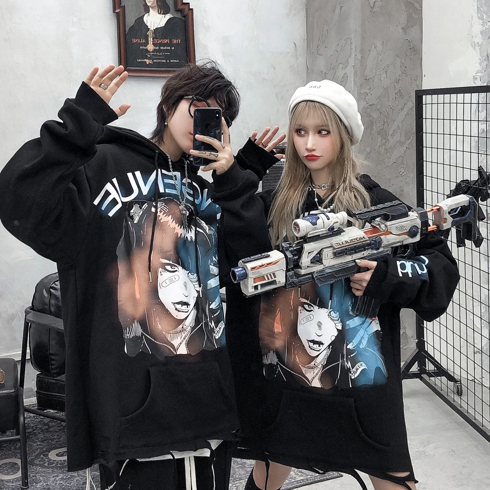 Oversize Men Harajuku Sweatshirt Hoodie Japanese Cartoon Print Hooded Goth Streetwear Y2k Grunge Long Sleeve Women Clothing
Oversize Men Harajuku Sweatshirt Hoodie Japanese Cartoon Print Hooded Goth Streetwear Y2k Grunge Long Sleeve Women Clothing
