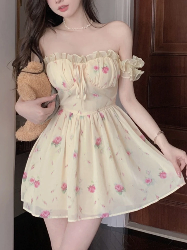 Elegant Floral Sweet Dress Women Summer Print Sexy Mini Dress Casual Holiday Puff Sleeve High Waist Fashion Dress Female 2022
Elegant Floral Sweet Dress Women Summer Print Sexy Mini Dress Casual Holiday Puff Sleeve High Waist Fashion Dress Female 2022
