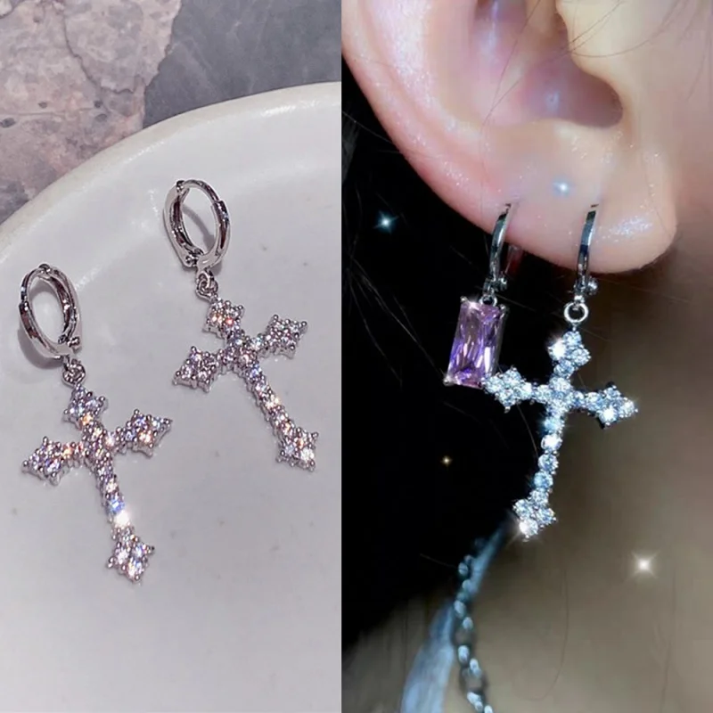Cool Pink Rhinestone Zircon Cross Earrings For Women Korean Fashion Earring Daily Birthday Party Jewelry Gifts
Cool Pink Rhinestone Zircon Cross Earrings For Women Korean Fashion Earring Daily Birthday Party Jewelry Gifts