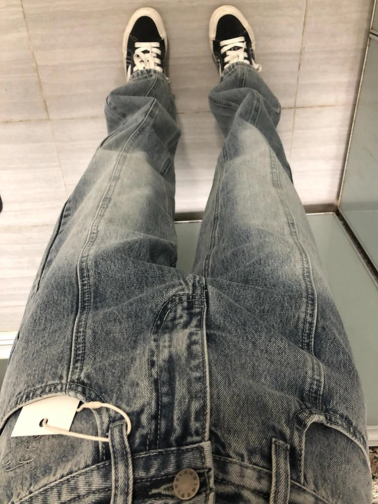 2022 Summer Blue Vintage High Waist Straight Jeans Fashion Ripped Wide Leg Pants High Street Thin Baggy Mopping Denim Trouser
2022 Summer Blue Vintage High Waist Straight Jeans Fashion Ripped Wide Leg Pants High Street Thin Baggy Mopping Denim Trouser