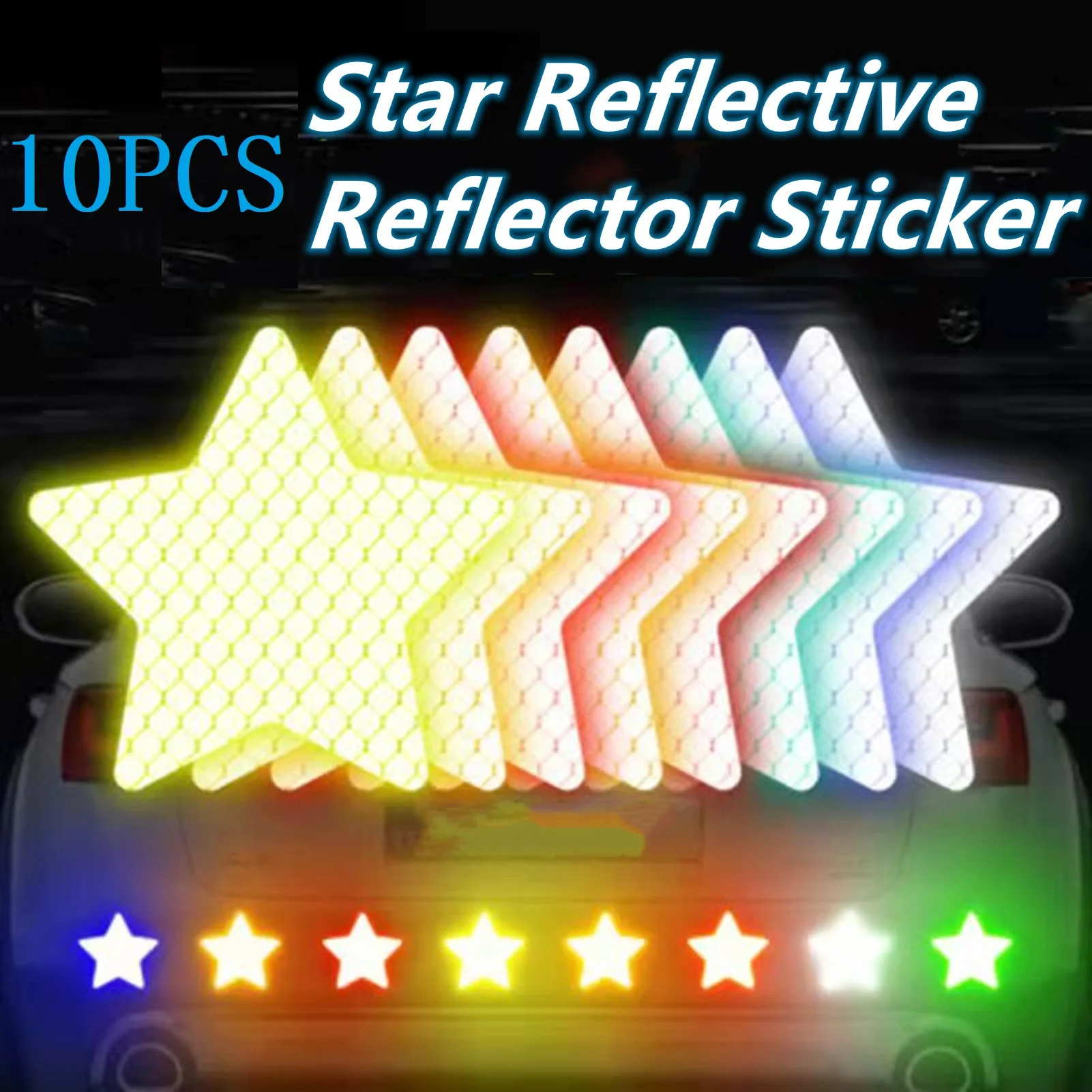 Reflective Car Sticker Adhesive Star Safety Warning Tape Stickers for Car Truck Motorcycle Helmet Stickers Reflector Accessories
Reflective Car Sticker Adhesive Star Safety Warning Tape Stickers for Car Truck Motorcycle Helmet Stickers Reflector Accessories