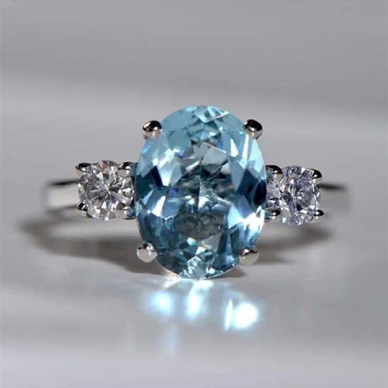 Fashion Silver Color Rings for Women Sky Blue Cubic Zirconia Bridal Eternity Jewelry Ring Anniversary Ring Jewelry New
Fashion Silver Color Rings for Women Sky Blue Cubic Zirconia Bridal Eternity Jewelry Ring Anniversary Ring Jewelry New