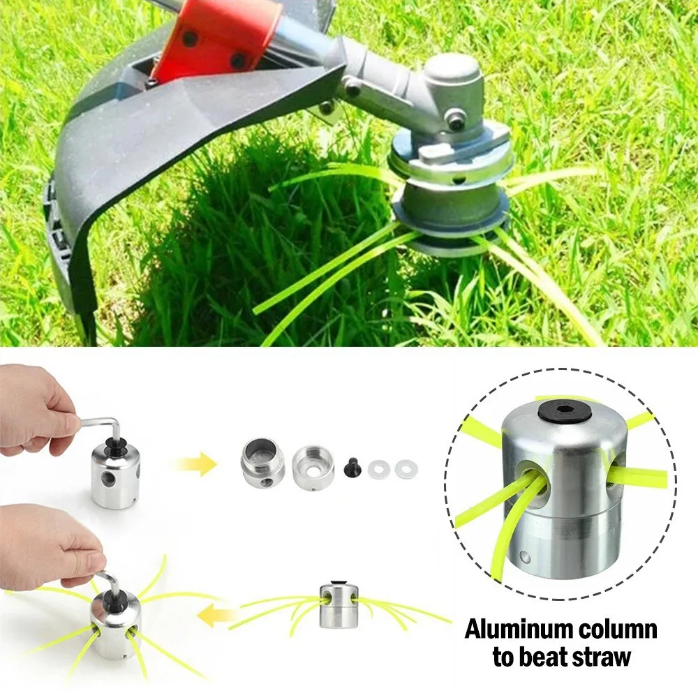 Universal Aluminum Trimmer Head with Four Trimmer Lines for Brush Cutter Grass Trimmer Replacement Tool Part Brush Trimmer Head
Universal Aluminum Trimmer Head with Four Trimmer Lines for Brush Cutter Grass Trimmer Replacement Tool Part Brush Trimmer Head