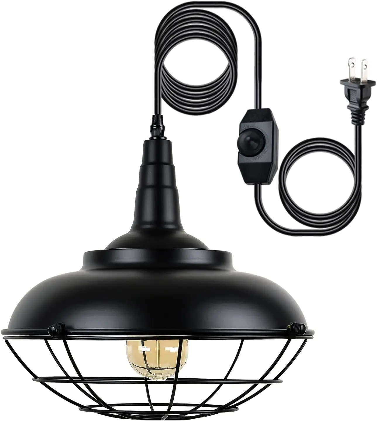 In Hanging Light Fixtures, Black Cage Plug In Pendant Light, Metal Outdoor Chandelier for Gazebo Porch, industrial Farmhouse Han
In Hanging Light Fixtures, Black Cage Plug In Pendant Light, Metal Outdoor Chandelier for Gazebo Porch, industrial Farmhouse Han