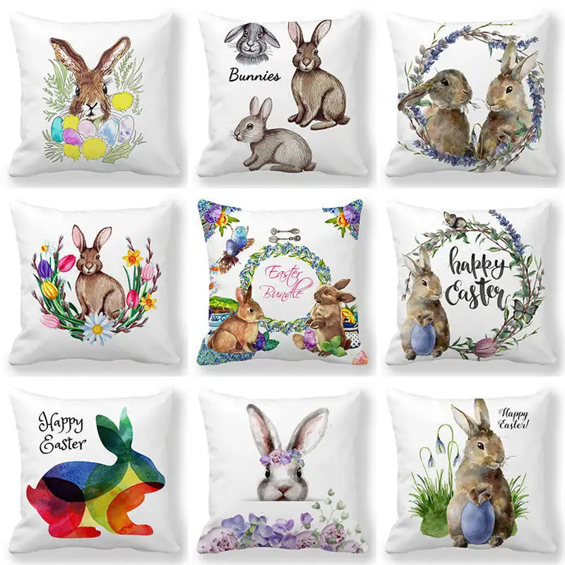 Easter Bunny Cushion Cover Easter EggHoliday Decoration Home Sofa Throw Pillowcase Easter Party Cushion Cover Square 45X45 cm
Easter Bunny Cushion Cover Easter EggHoliday Decoration Home Sofa Throw Pillowcase Easter Party Cushion Cover Square 45X45 cm