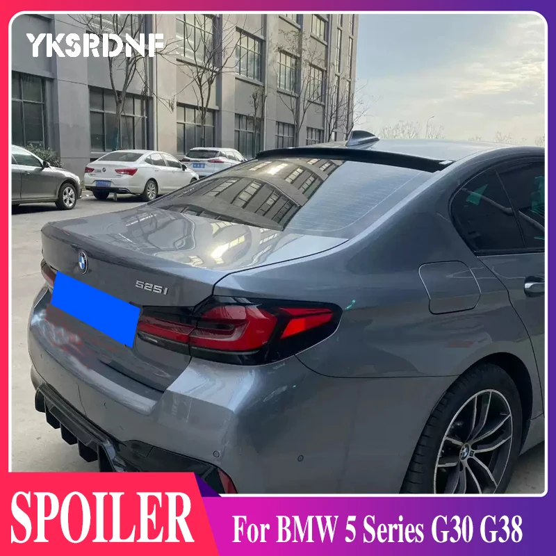 

Для BMW 5 серии G30 G38 525 530li 2018-2022 углеродное волокно задний спойлер на крышу задний Багажник крыло Корпус Комплект аксессуаров