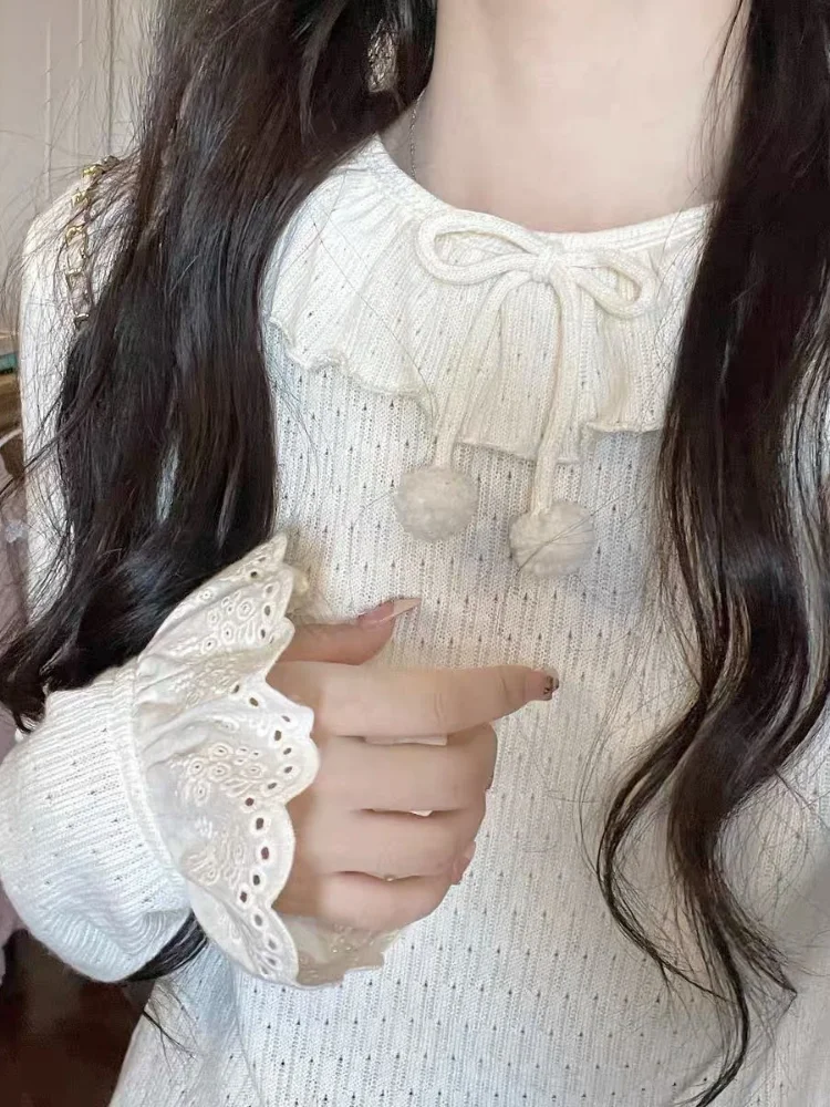 Японская Милая Кружевная футболка с оборками, Женская Повседневная облегающая Лоскутная футболка с оборками, тонкий базовый верх, милые топы Y2k
Японская Милая Кружевная футболка с оборками, Женская Повседневная облегающая Лоскутная футболка с оборками, тонкий базовый верх, милые топы Y2k