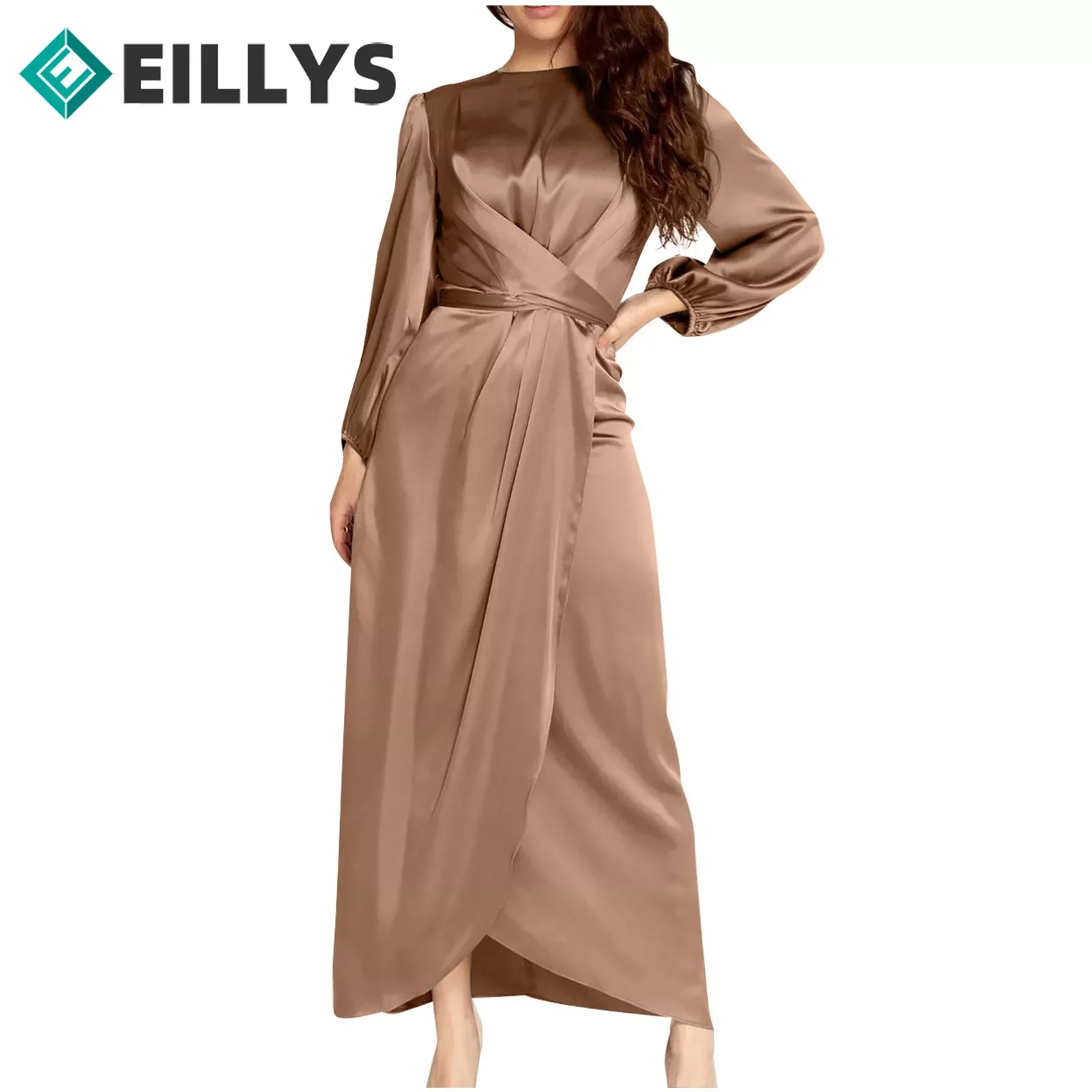 NEW IN Solid Wrap Front Self-tie Abaya Dress Women Arab Muslim Satin Long Sleeve Dress Women Satin Muslim Long Dress Robe Kafta
NEW IN Solid Wrap Front Self-tie Abaya Dress Women Arab Muslim Satin Long Sleeve Dress Women Satin Muslim Long Dress Robe Kafta