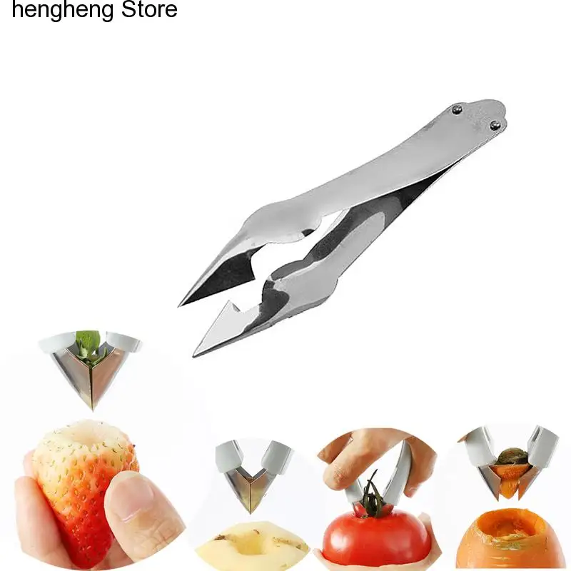 

Strawberry Huller Fruit Peeler Pineapple Corer Slicer Cutter Stainless Steel Kitchen Knife Gadgets Pineapple Slicer Clips