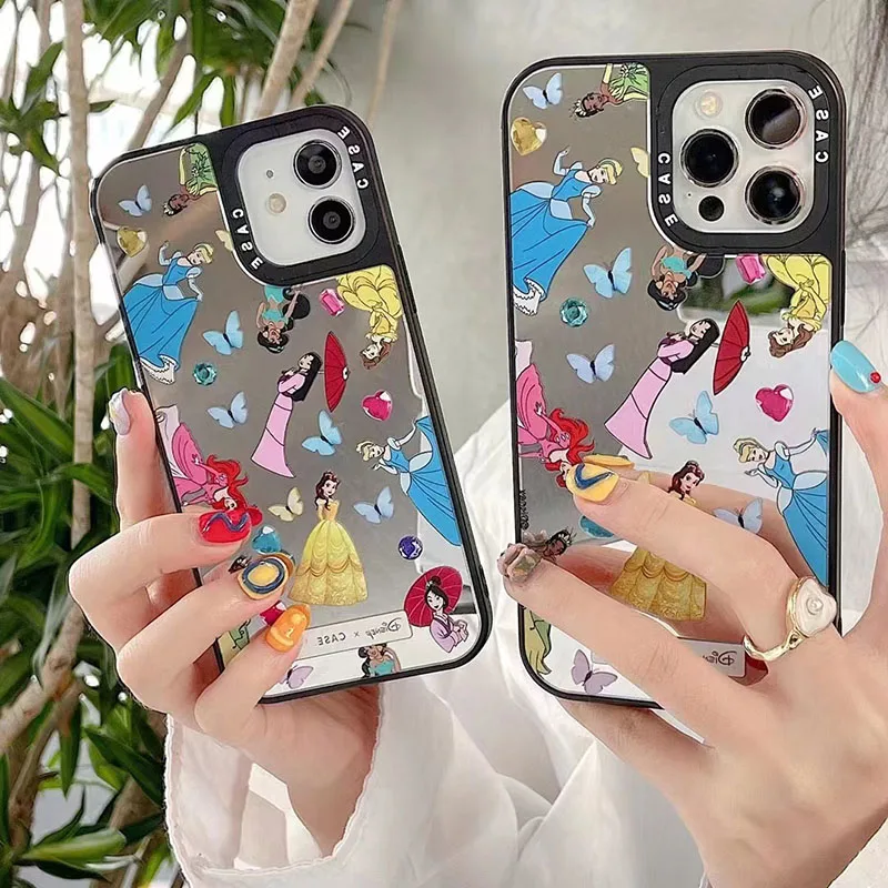 Cute Disney Princess Girls Phone Case For iphone 7 8 Plus X XR XS MAX Mirror Cover For iphone 13 11 12 Pro Max fundas capa 
Cute Disney Princess Girls Phone Case For iphone 7 8 Plus X XR XS MAX Mirror Cover For iphone 13 11 12 Pro Max fundas capa