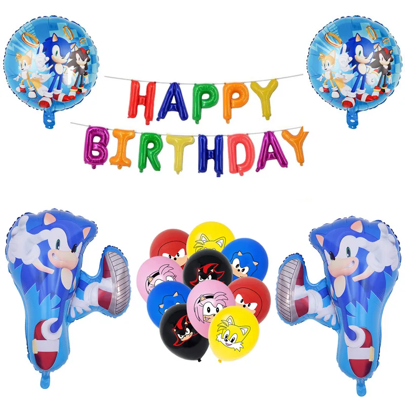 Cartoon Game Sonic Theme Birthday Party Decorations Sonic Ball Aluminum Film Balloon Set Kids Gifts Baby Shower Party Supplies
Cartoon Game Sonic Theme Birthday Party Decorations Sonic Ball Aluminum Film Balloon Set Kids Gifts Baby Shower Party Supplies