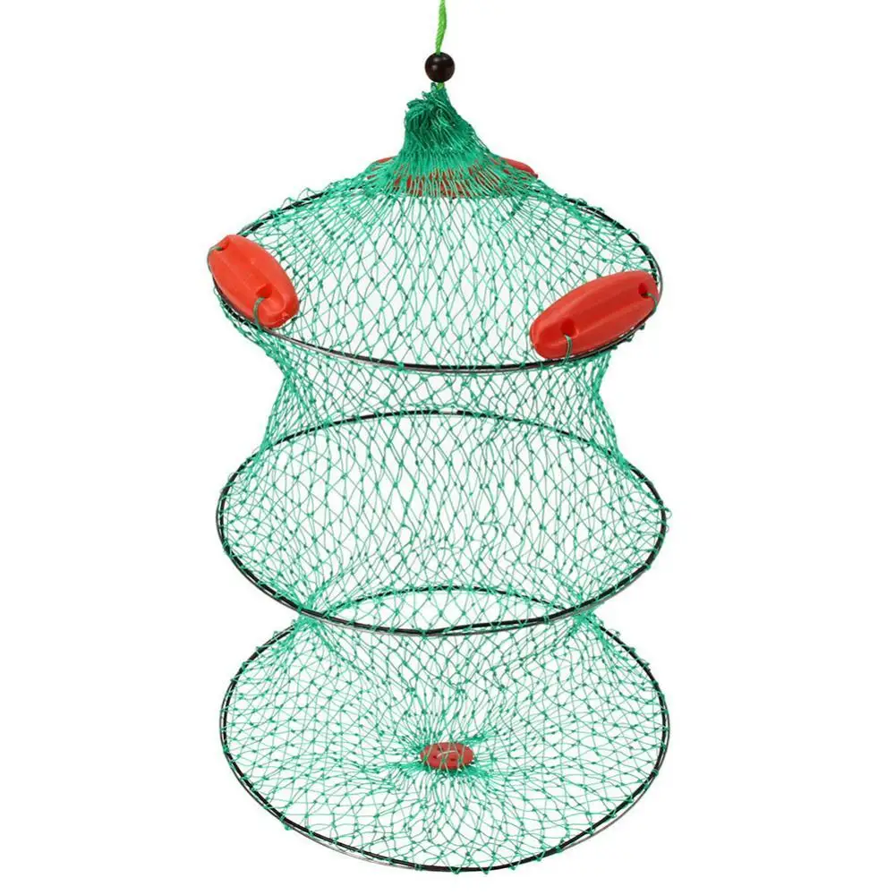 Foldable Nylon Fishing Bait Net Mesh Trap Minnow Crawfish Shrimp Floating Cage
Foldable Nylon Fishing Bait Net Mesh Trap Minnow Crawfish Shrimp Floating Cage