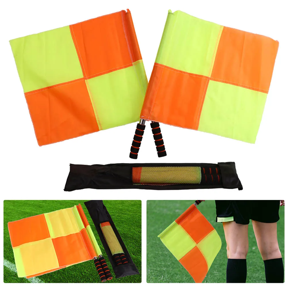 1 Set Soccer Referee Flags Professional Fair Play Sports Match Football Linesman Flags Sports Game Referee Equipment New
1 Set Soccer Referee Flags Professional Fair Play Sports Match Football Linesman Flags Sports Game Referee Equipment New