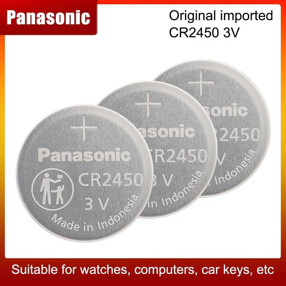 

100% Original Panasonic CR2450 CR 2450 3V Lithium Batteries DL2450 BR2450 LM2450 For Watch Car Key Remote Control Button Cell
