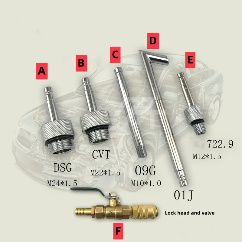 Suitable For Volkswagen Audi DSG 01J CVT 09G Mercedes Benz 722.9 Transmission Refueling Special Connector Accesorios Para Auto
Suitable For Volkswagen Audi DSG 01J CVT 09G Mercedes Benz 722.9 Transmission Refueling Special Connector Accesorios Para Auto